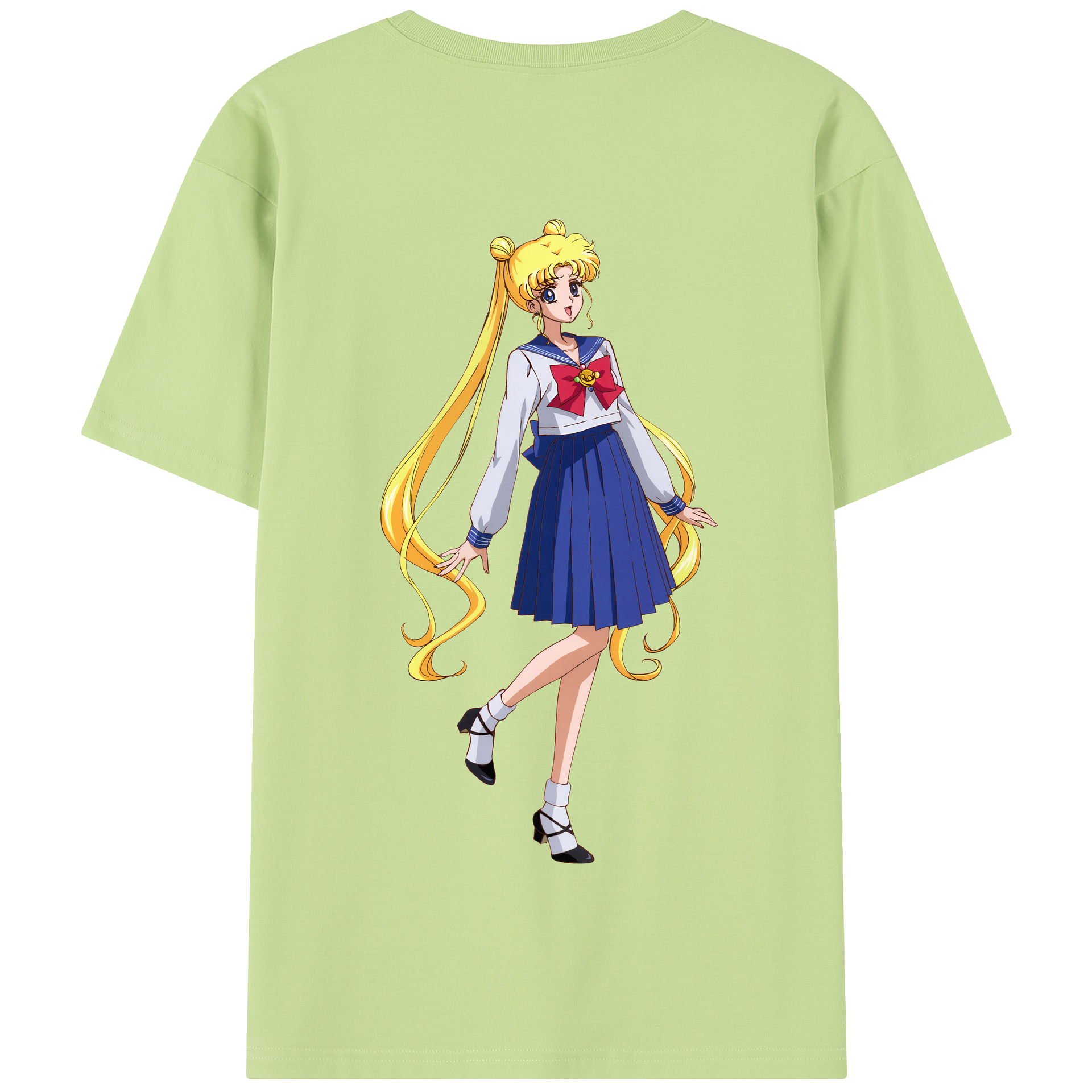 （画像用） 美少女戦士セーラームーン 愛野 美奈子 あいの みなこ Sailor Moon Aino Minako 綿100％半袖Tシャツ（背面プリント）